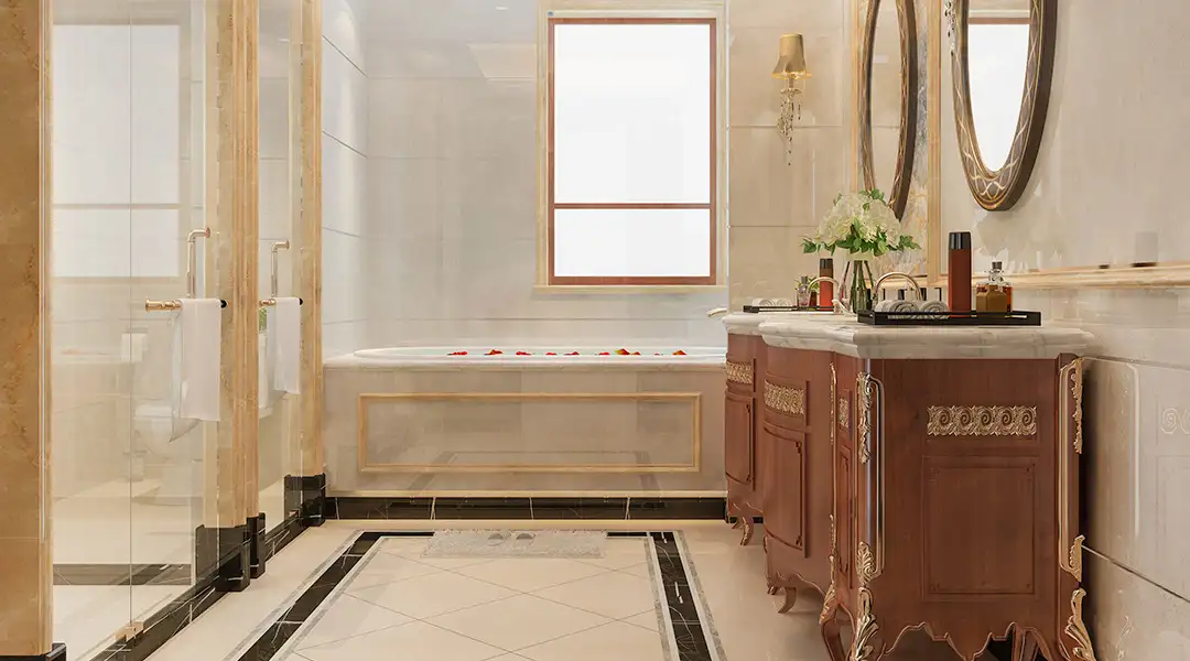 Baño estilo clásico