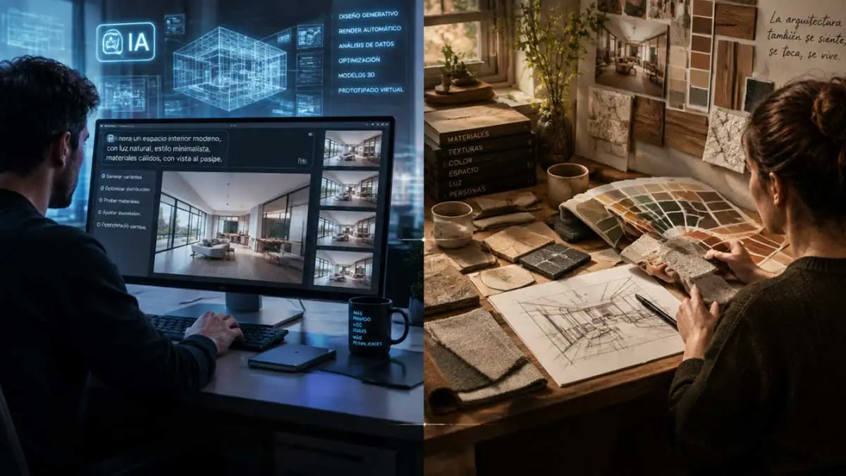 Comparativa gráfica interiorismo con o sin IA